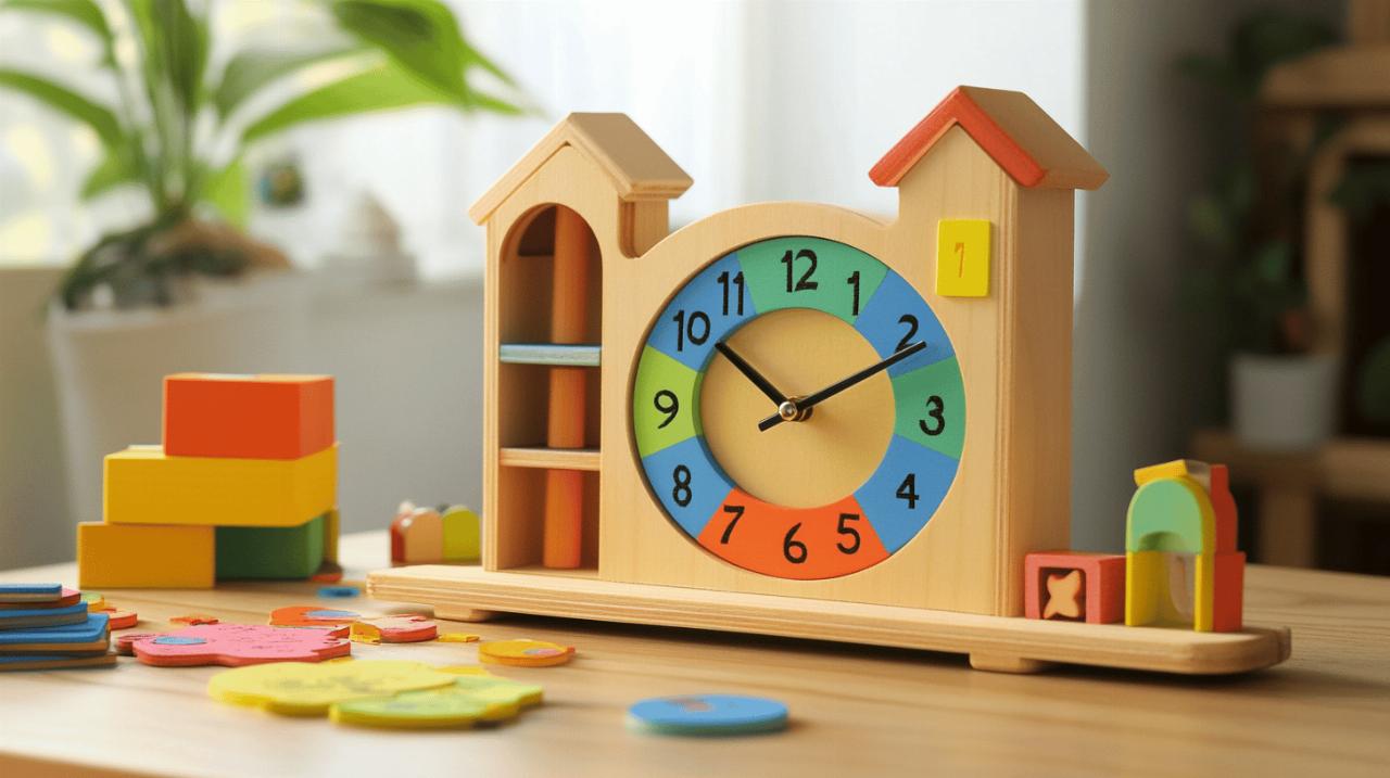 5 Activites Ludiques avec l’Horloge Montessori 12H et 24H en bois pour Apprendre le Temps